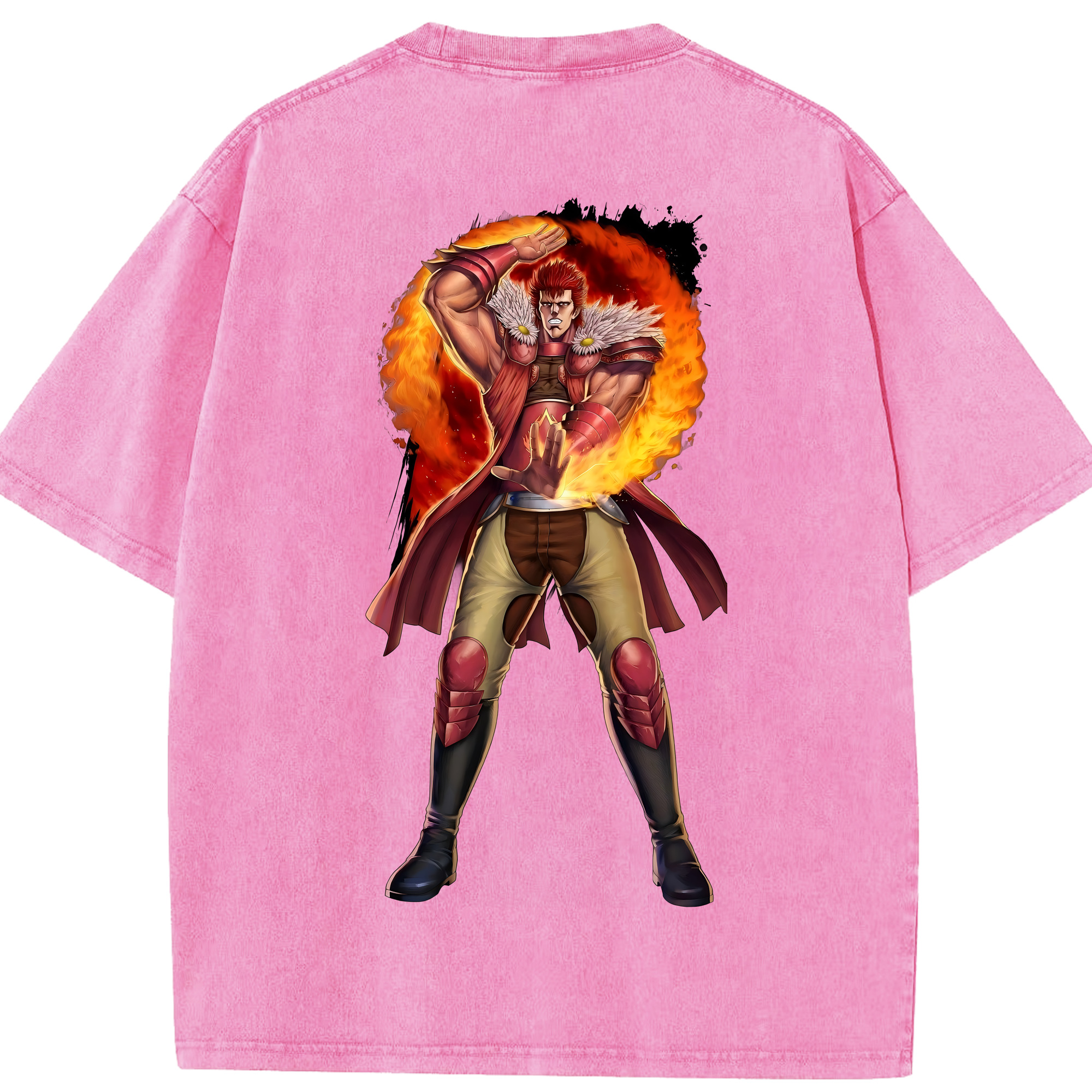 （画像用） 北斗の拳 Fist of the North Star 綿100% ヴィンテージ風 半袖Tシャツ（背面プリント）